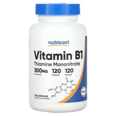 Nutricost, Vitamin B1, 500 mg, 120 Kapseln