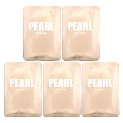 Lapcos, Pearl Beauty Mask Set, Brightening, 5 Sheets, 0.81 fl oz (24 ml)
