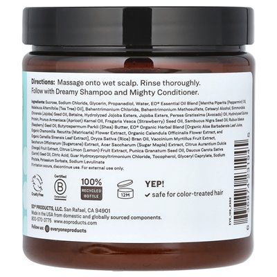 Każdy, Super Scalp Peeld, dla wszystkich rodzajów włosów, Peppermint + Tree Tree, 8 uncji (227 g)