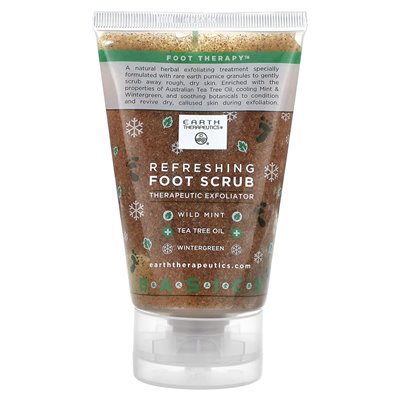 Earth Therapeutics, Basics, Refreshing Foot Scrub, Therapeutic Exfoliator, 4 fl oz (118 ml)