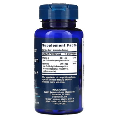 Life Extension, Super-Selen-Komplex und Vitamin E, 200 mcg, 100 vegetarische Kapseln