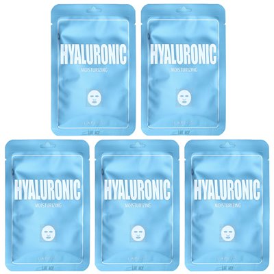 Lapcos, Hyaluronic Hydrating Beauty Sheet, 5 Blätter, 0,84 fl oz (25 ml)