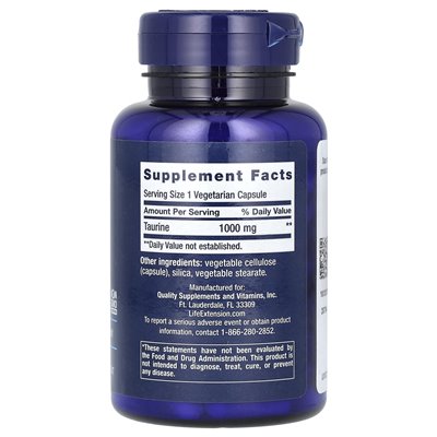 Rozszerzenie życia, tauryna, 1000 mg, 90 kapsułek wegetariańskich Rozszerzenie życia, tauryna, 1000 mg, 90 kapsułek wegetariańskich