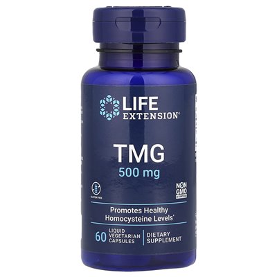 Life Extension, TMG, 1000mg, 60 Liquid Vegetarian Capsules (500mg per capsule)