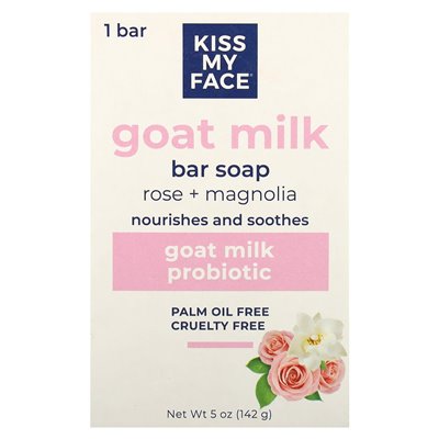 Pocałuj moją twarz, mydło z koziego mleka, Rose + Magnolia, 5 uncji (142 g)