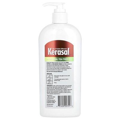 Kerasal, Daily Defense Foot Wash ™, z olejem z drzewa herbacianego, sól Epsom i innymi olejkami eterycznymi, 12 flory (355 ml)