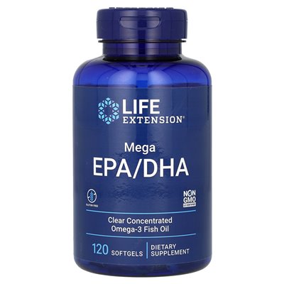 Life Extension, Mega EPA/DHA, 120 kapsułek miękkich