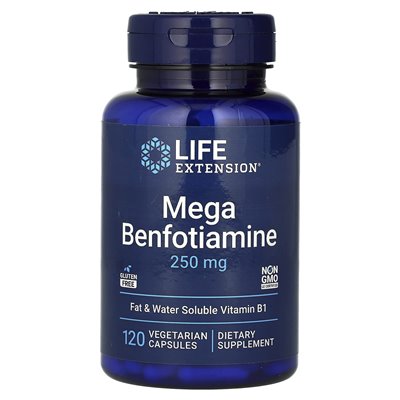 Rozszerzenie życia, mega benfotiamina, 250 mg, 120 kapsułek wegetariańskich