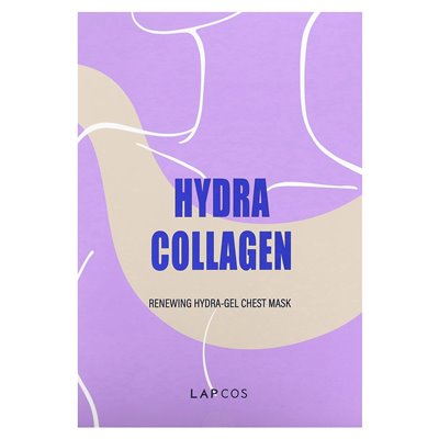 Lapcos, hydra collagen, hydra chest mask renewal, 3 sheets, 1.41 oz (40 g) each