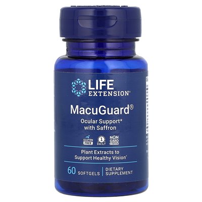Life Extension, Macuguard, Augenunterstützung mit Safran, 60 Soft