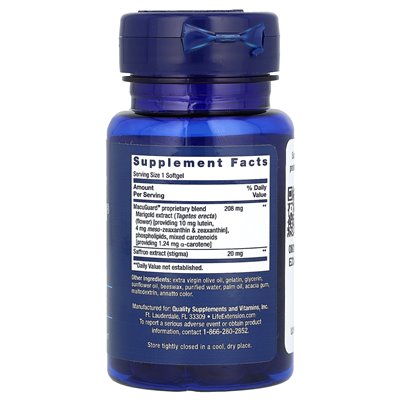 Life Extension, Macuguard, Augenunterstützung mit Safran, 60 Soft