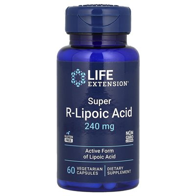 Rozszerzenie życia, kwas super R-lipoinowy, 240 mg, 60 kapsułek wegetariańskich
