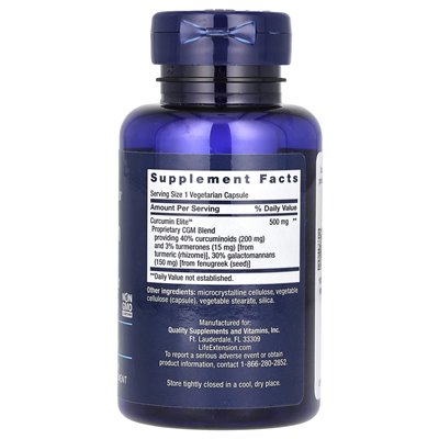 Life Extension, Curcumin Elite, Kurkuma-Extrakt, 60 vegetarische Kapseln