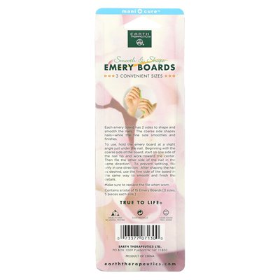Earth Therapeutics, Emery Boards, Fillers, 15 tablic