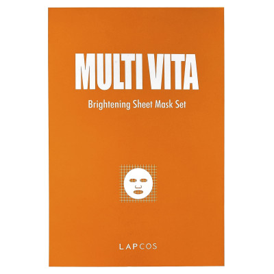 Lapcos, Multi Vita Brightening Beauty Sheet Mask, 5 sheets, 0.84 fl oz (25 ml)