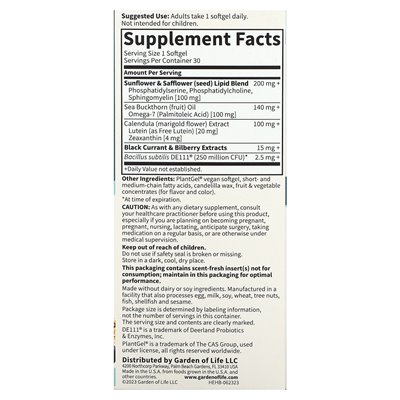 Garden of Life, Herbs, Eye Health, Berry, 30 Vegan Softgels