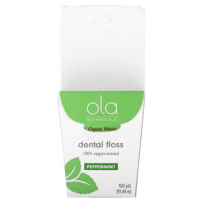 Dr Mercola, dentystyczna floss, mięta pieprzowa, 100 jardów (91,44 m)