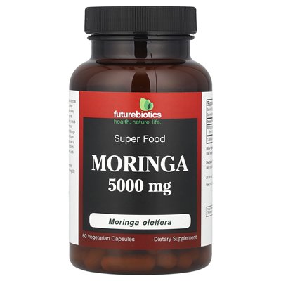 Futurebiotics, Moringa, 5000 mg, 60 Wegetariańskich Kapsułek Futurebiotics, Moringa, 5000 mg, 60 Wegetariańskich Kapsułek