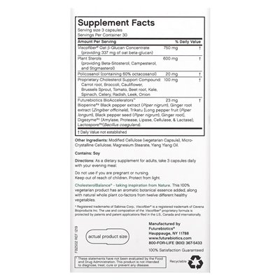 FutureBiotics, Bilans cholesterolu, 90 kapsułek wegetariańskich FutureBiotics, Bilans cholesterolu, 90 kapsułek wegetariańskich