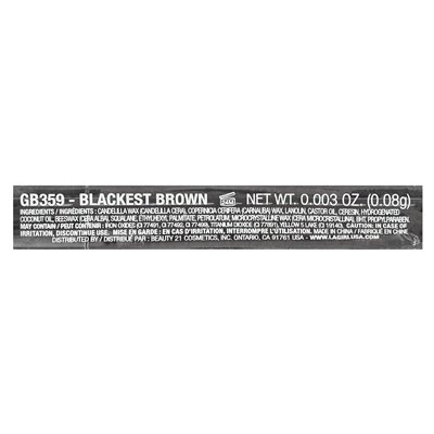 L.A. Girl, Shady Slim Brow Pencil, GB359 Blackest Brown, 0,003 uncji (0,08 g)