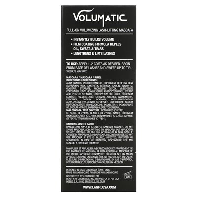 LA Girl, Volume Mascara, GMS652 Black Brown, 0.34 fl oz (10 ml)