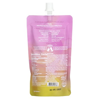 Everydaze, Essential C's Konjac Jelly, Peach, 5.07 Fl Oz (150 ml)