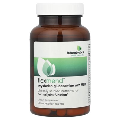 FutureBiotics, Flexmend®, glukozamina wegetariańska z MSM, 90 tabletek wegetariańskich