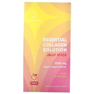 Everydaze, Essential Collagen Solution Jelly Stick, Peach, 3000 mg, 10 sticks, 0.7 oz (20 g) each