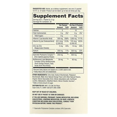 Dr. Mercola, Vitamin C-Pak mit Quercetin, natürliche Orange, 500 mg, 30 Päckchen, 0,18 oz (5,12 g)