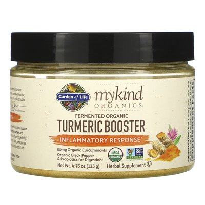 Garden of Life, Mykind Organics, sfermentowane organiczne wzmocnienie kurkumy, reakcja zapalna, 4,76 uncji (135 g)