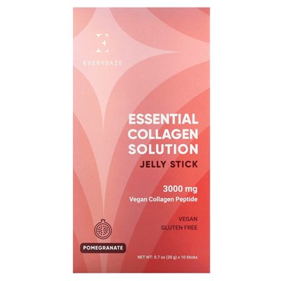 Everydaze, Essential Colagen Roution Jelly Stick, Pomegranate, 3000 mg, 10 sticks, 0.7 oz (20 g) each