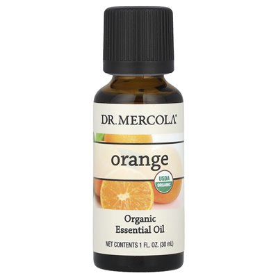 Dr Mercola, Organiczny olejku eteryczny, pomarańcza, 1 fl oz (30 ml)