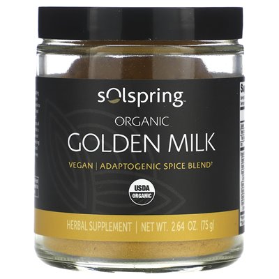 Dr Mercoli, Solspring, Organic Golden Milk, 2,64 uncji (75 g)