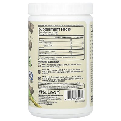 Fit &amp Lean, Cacao Matcha, 3,7 uncji (105 g)