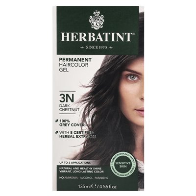 Herbatint, stały żel fryzurowy, 3n, ciemny kasztan, 4,56 fl oz (135 ml) Herbatint, stały żel fryzurowy, 3n, ciemny kasztan, 4,56 fl oz (135 ml)