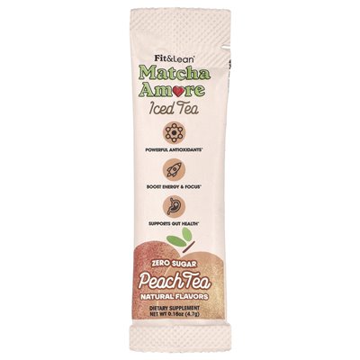 Fit & Lean, Matcha Amore Eistee, Pfirsichtee, 10 Packungen, 0,17 oz (4,7 g)