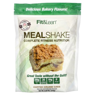 Fit & Lean, Shake, komplette Fitnessernährung, Streuselkuchen, 0,82 Gramm (370 g)