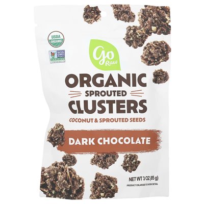 GO RAW, ORGANIC Clusters, Dark Chocolate, 3 oz (85 g)