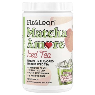 Fit & Lean, Matcha Amore Eistee, Pfirsichtee, 5 oz (141 g)