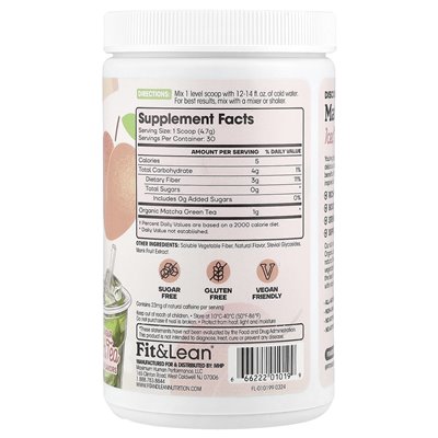 Fit & Lean, Matcha Amore Eistee, Pfirsichtee, 5 oz (141 g)