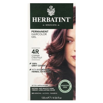 Herbatint, stały żel fryzurowy, 4R, kasztan miedziany, 4,56 fl oz (135 ml)