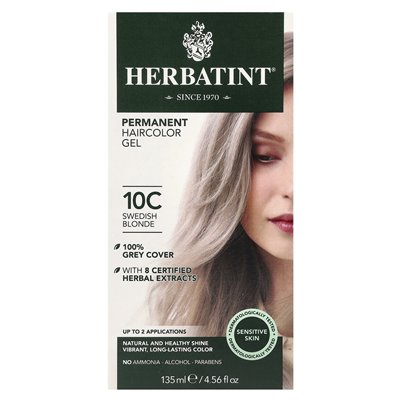 Herbatint, stały żel fryzurowy, 10c, szwedzka blondynka, 4,56 fl oz (135 ml)