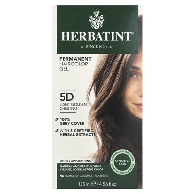 Herbatint, stały żel fryzurowy, 5D, jasnobrązowy kasztan, 4,56 fl oz (135 ml) Herbatint, stały żel fryzurowy, 5D, jasnobrązowy kasztan, 4,56 fl oz (135 ml)