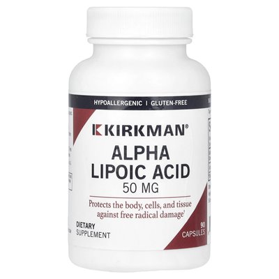 Kirkman Labs, Alpha Lipoin Cass, 50 mg, 90 kapsułek