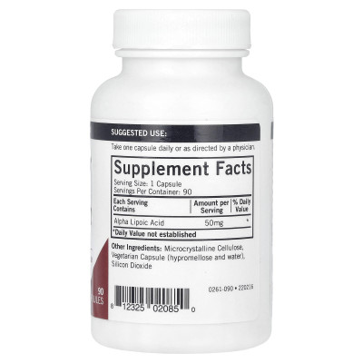 Kirkman Labs, Alpha Lipoin Cass, 50 mg, 90 kapsułek