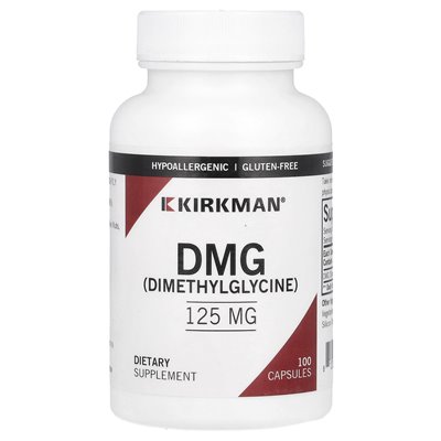 Kirkman Labs, DMG (dimetyloglicyna), 125 mg, 100 kapsułek