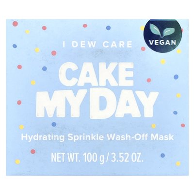 I Dew Care, Hydrating Sprinkle Wal-Off Beauty Mask, Cake My Day, 3,52 uncji (100 g)