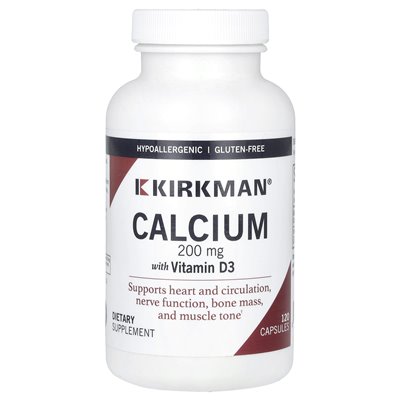 Kirkman Labs, wapń z witaminą D3, 120 kapsułek