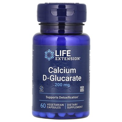 Rozszerzenie życia, d-glukaryn wapnia, 200 mg, 60 kapsułek wegetariańskich Rozszerzenie życia, d-glukaryn wapnia, 200 mg, 60 kapsułek wegetariańskich