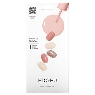 Edgeu, Perfect Gel Paznokcie, koniec 111 szyfonowy, 19 -częściowy zestaw